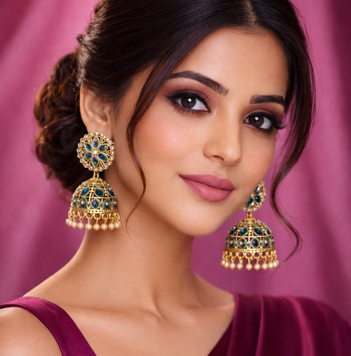 Aurelia Peacock Jhumkas
