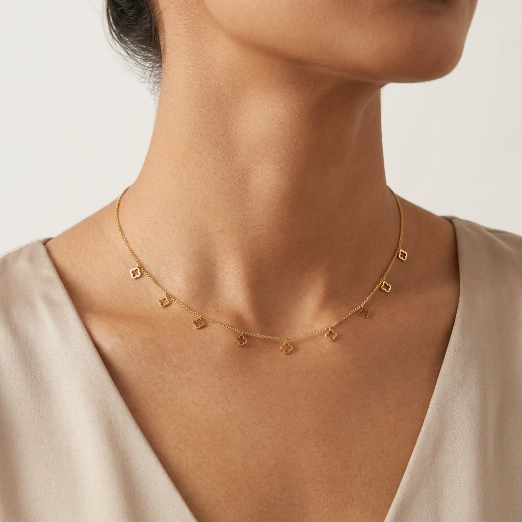 Celestial Charms Necklace | Minimal Gold Charm Necklace Collection