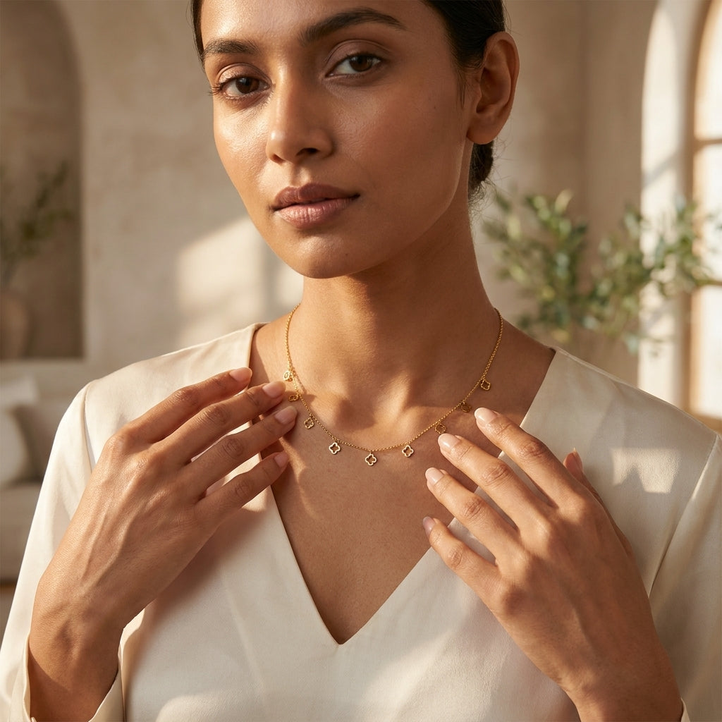 Celestial Charms Necklace | Minimal Gold Charm Necklace Collection