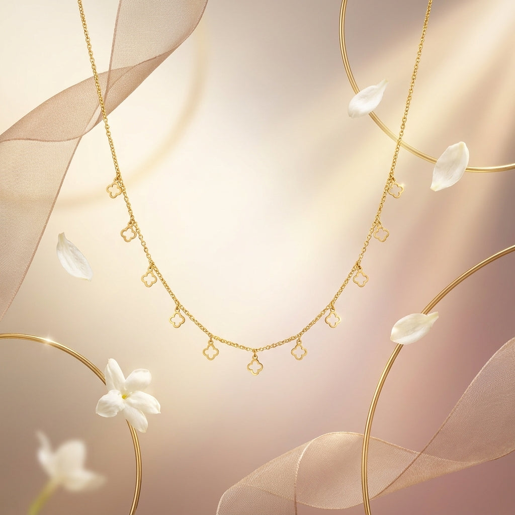 Celestial Charms Necklace | Minimal Gold Charm Necklace Collection