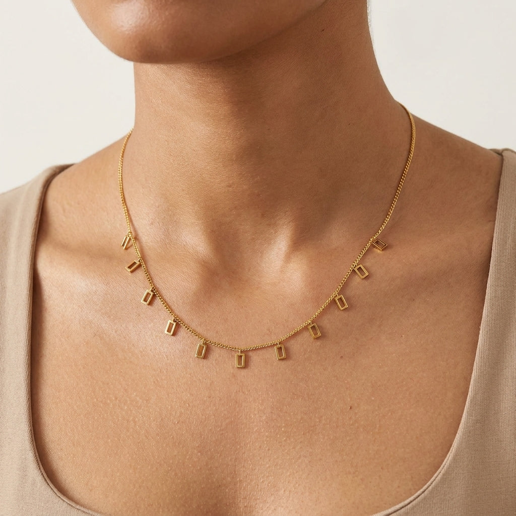 Celestial Charms Necklace | Minimal Gold Charm Necklace Collection