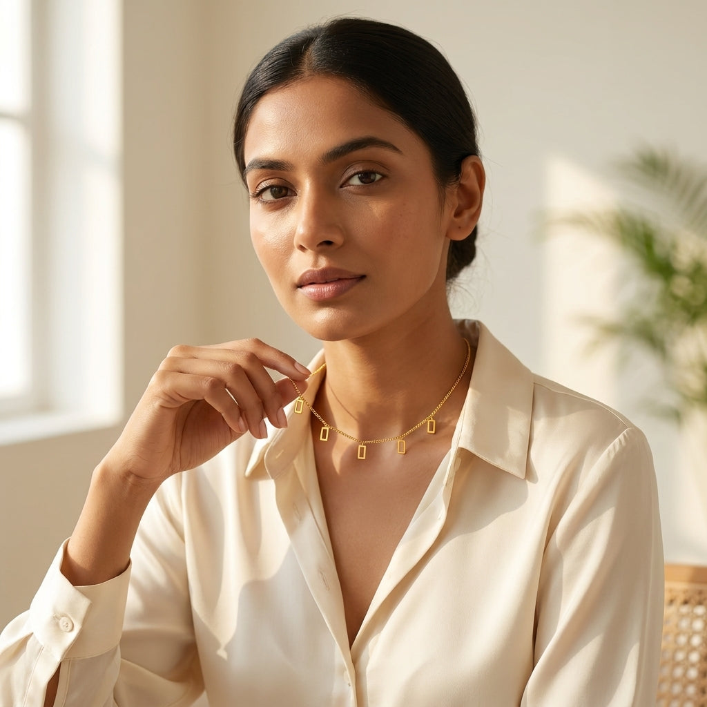 Celestial Charms Necklace | Minimal Gold Charm Necklace Collection