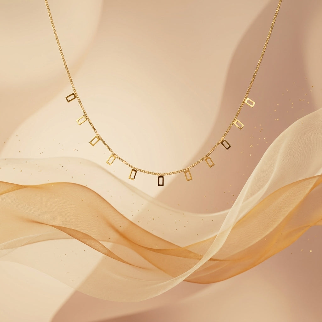 Celestial Charms Necklace | Minimal Gold Charm Necklace Collection