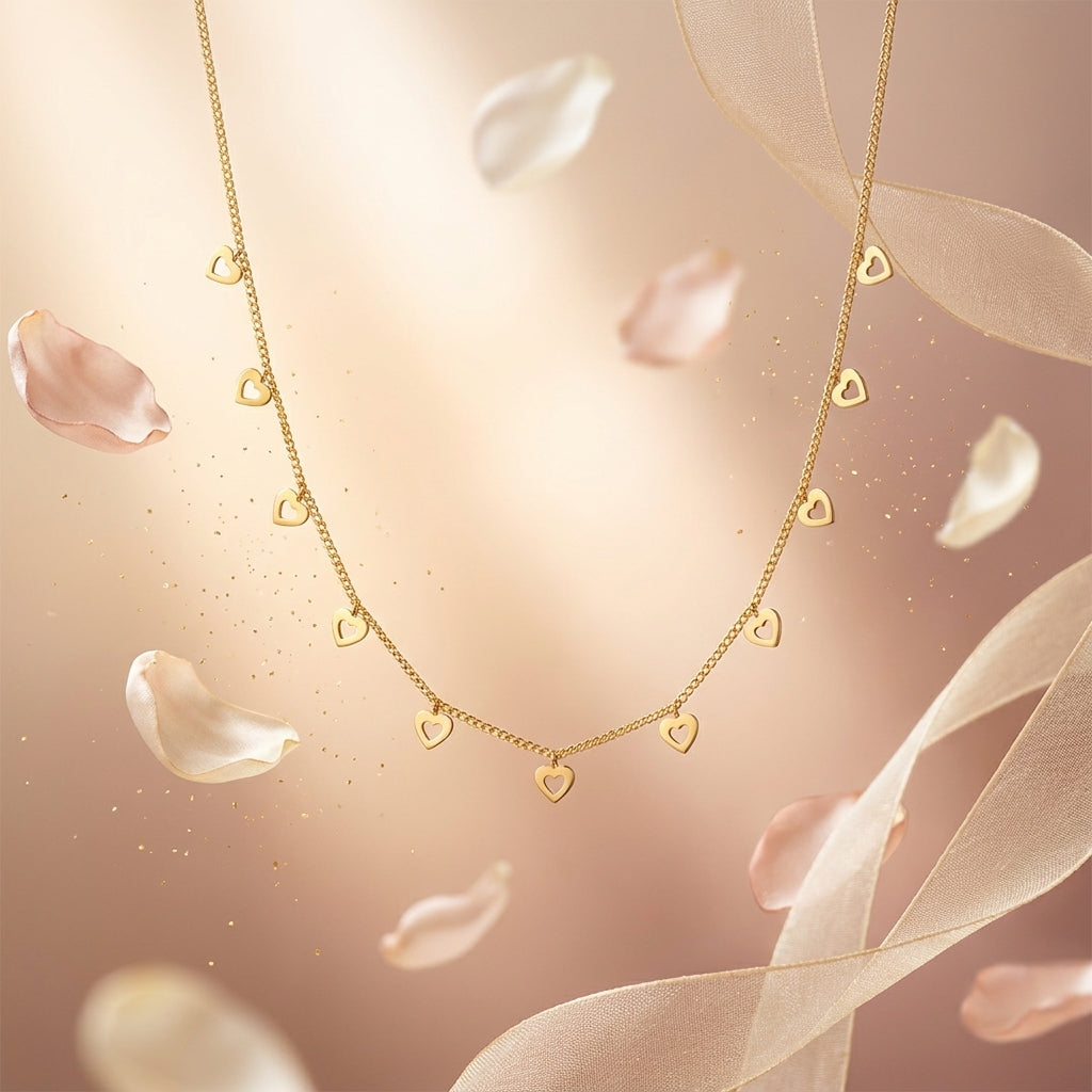 Celestial Charms Necklace | Minimal Gold Charm Necklace Collection