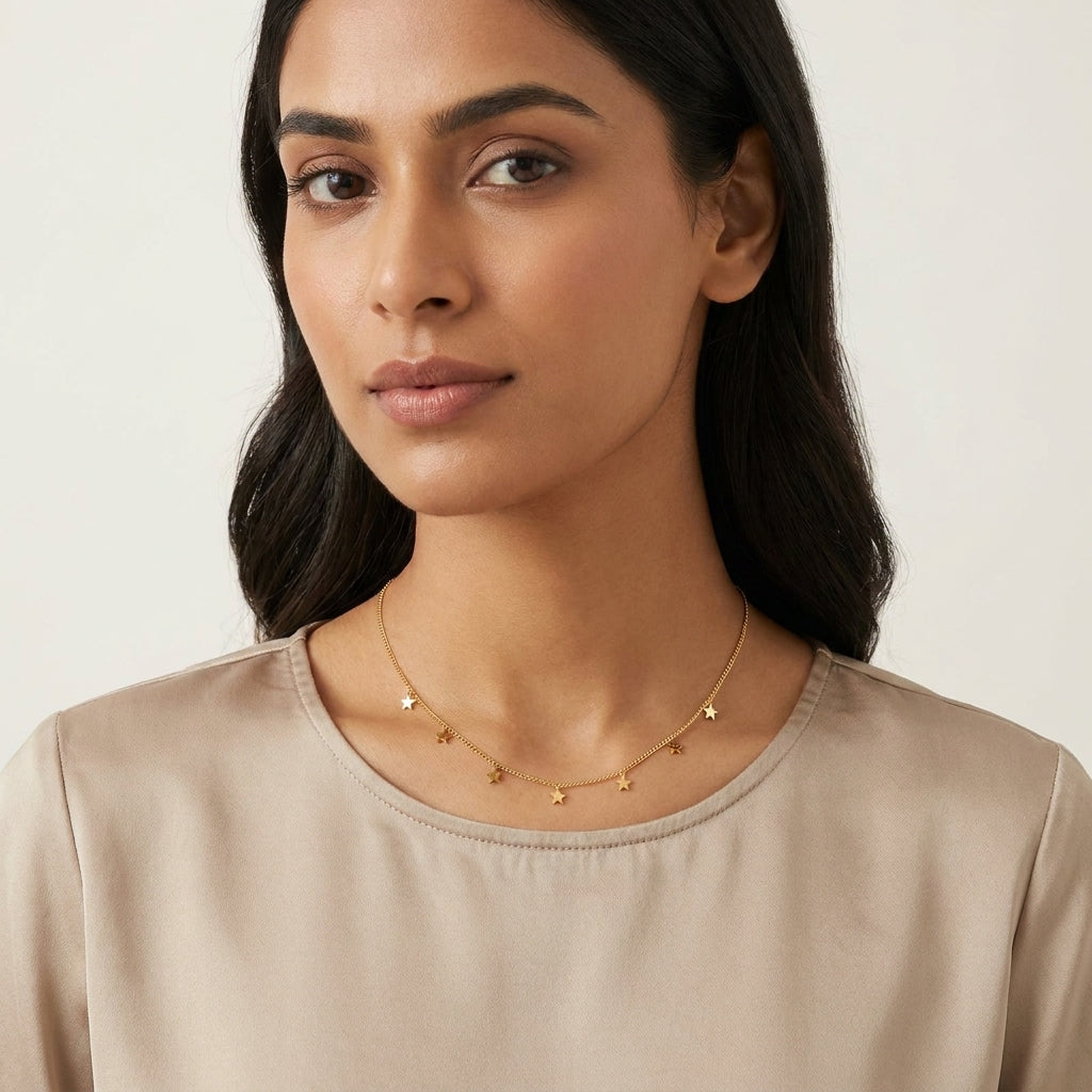Celestial Charms Necklace | Minimal Gold Charm Necklace Collection