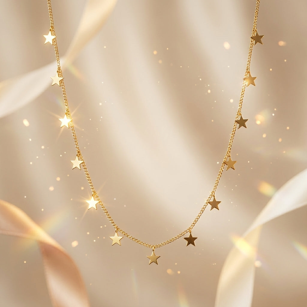 Celestial Charms Necklace | Minimal Gold Charm Necklace Collection