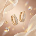 Celestine Pavé Hoop Earrings in Rose Gold Finish | Luxury Crystal Hoop Earrings by VarnamAyira