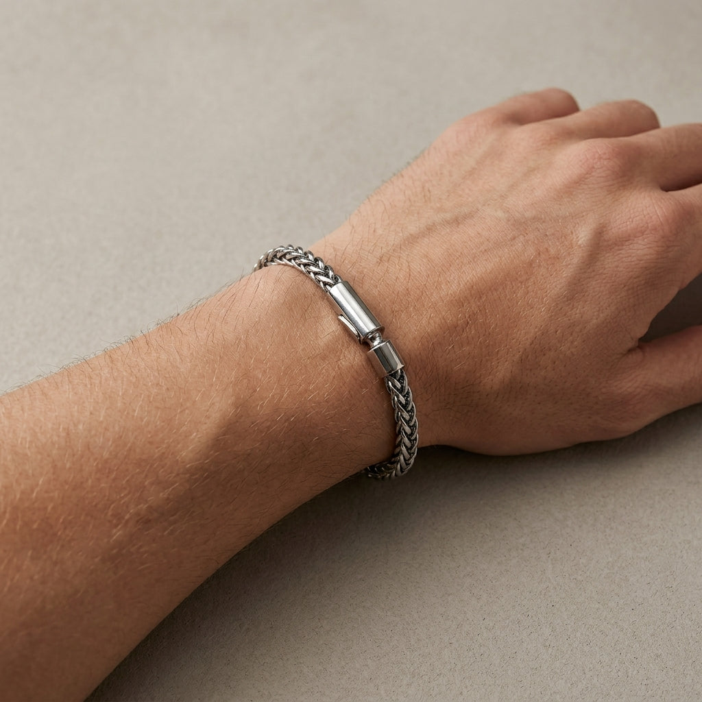 Chrome Edge Bracelet | Premium Stainless Steel Cuban Link Bracelet for Men