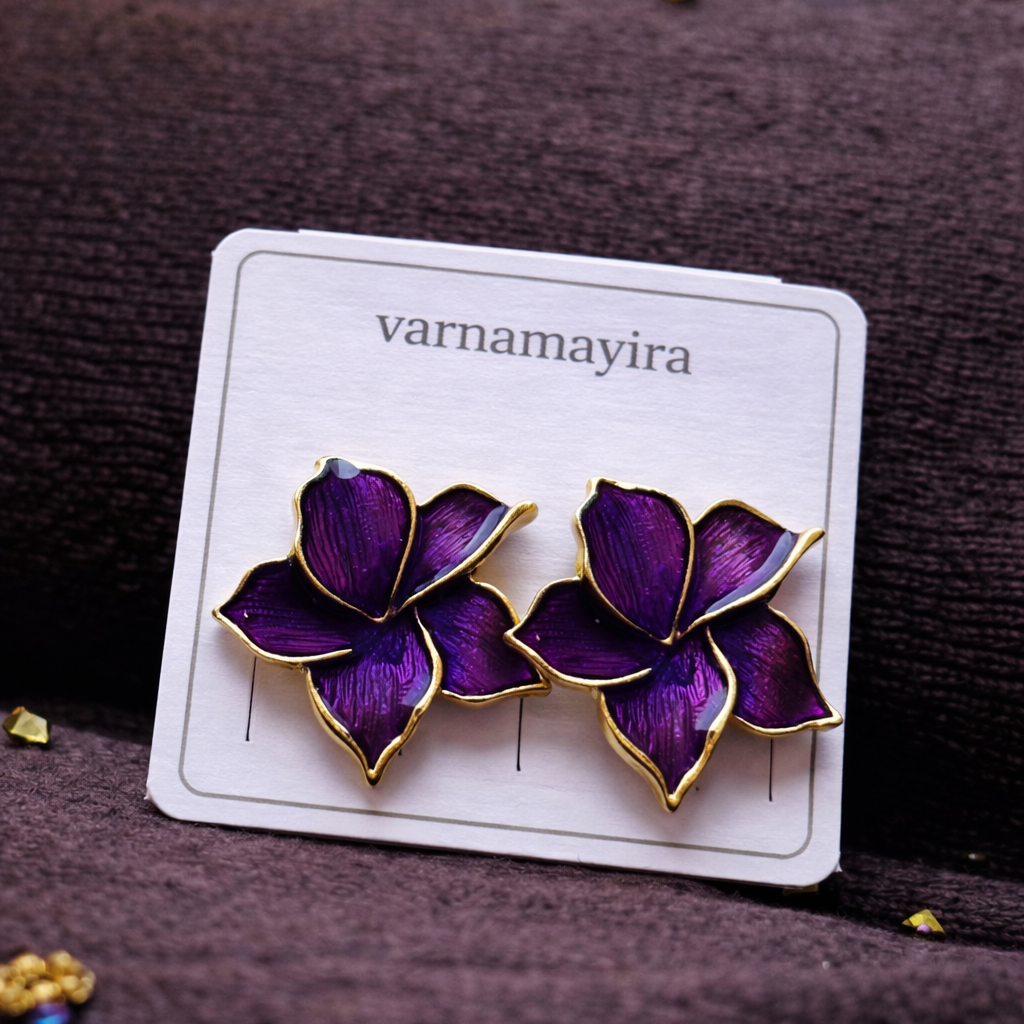 Crimson Bloom Studs