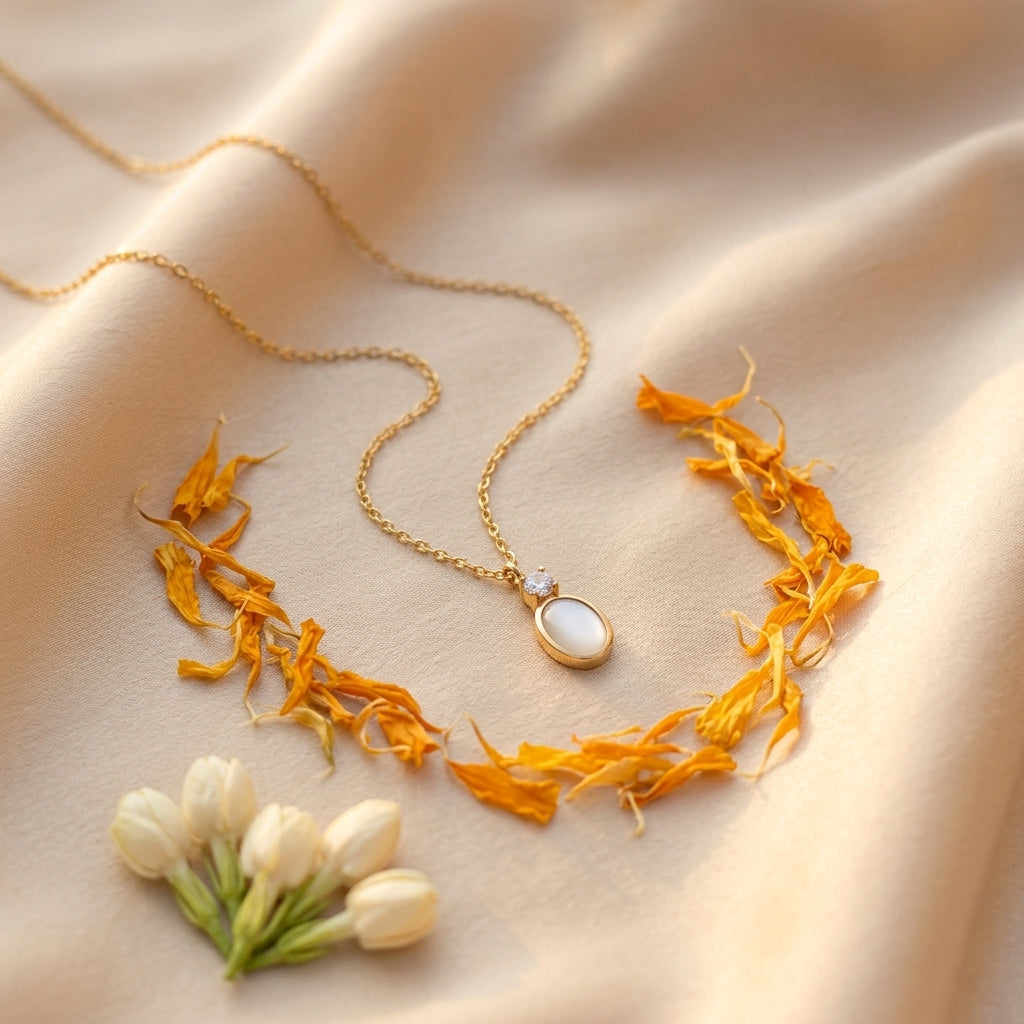 Eternal Halo Necklace | Minimal Crystal Pendant Necklace for Women