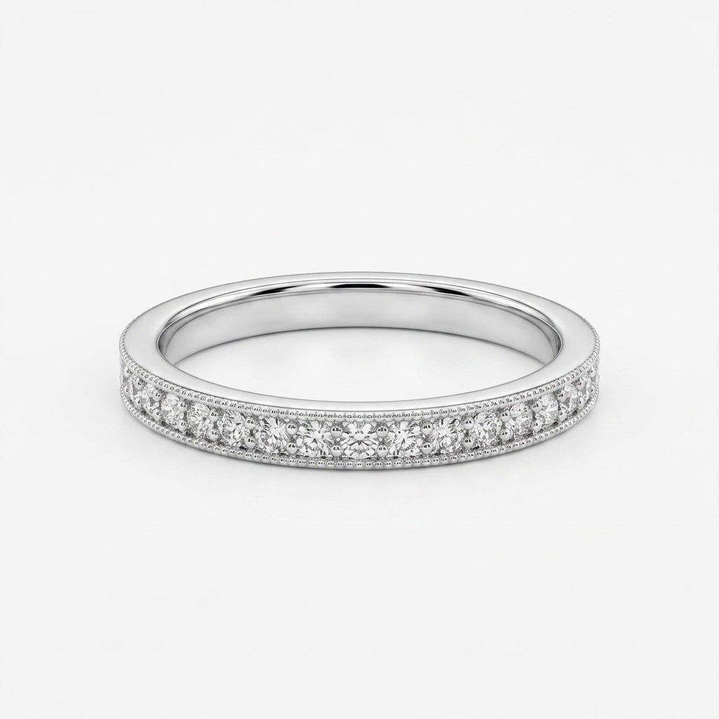 EverGlow Ring | Minimal Crystal Eternity Band Ring for Women | Stackable Everyday Ring