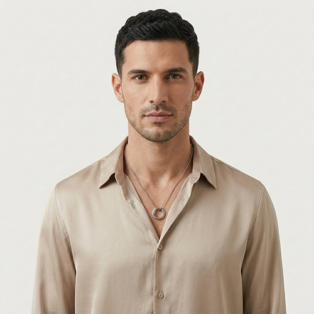 Forever Loop Mens Chain | Stainless Steel Matching Necklace by VarnamAyira