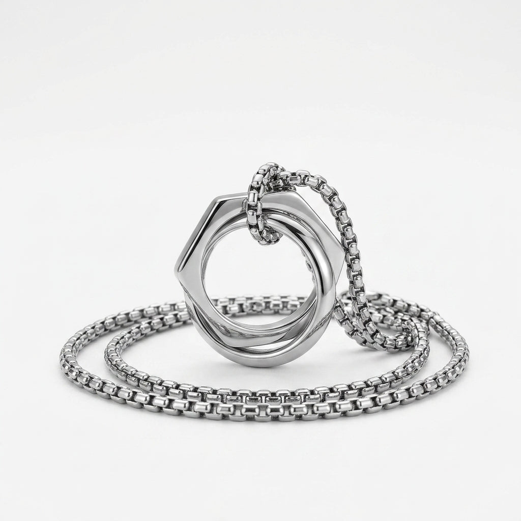 Forever Loop Mens Chain | Stainless Steel Matching Necklace by VarnamAyira