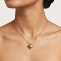 Golden Heart Stainless Steel Necklace for Women | Minimalist Heart Pendant Necklace
