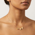 Trio Hearts Necklace | Gold Heart Pendant Necklace for Women | Minimal Romantic Jewellery