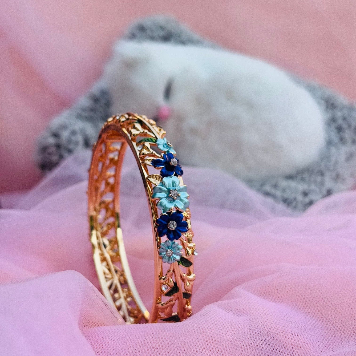 Varnamayira Bloom Enamel Garden Bracelet