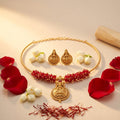 Janani Lakshmi Hasli Necklace Set | Traditional South Indian Temple Hasli Necklace | VarnamAyira