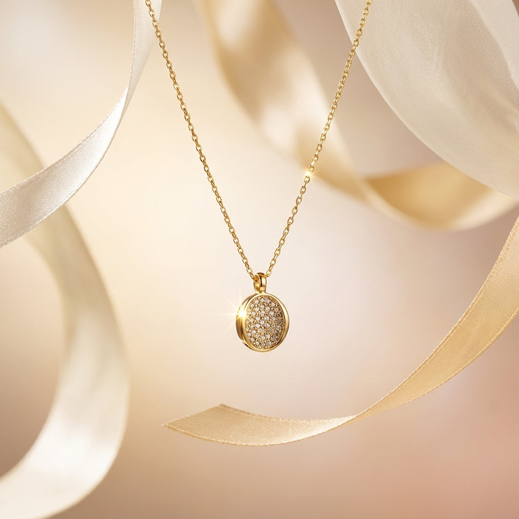Luna Spark Necklace | Minimal Crystal Pendant Necklace