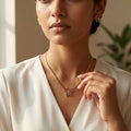 Nivetha Butterfly Necklace Set | Traditional Butterfly Stone Necklace | VarnamAyira