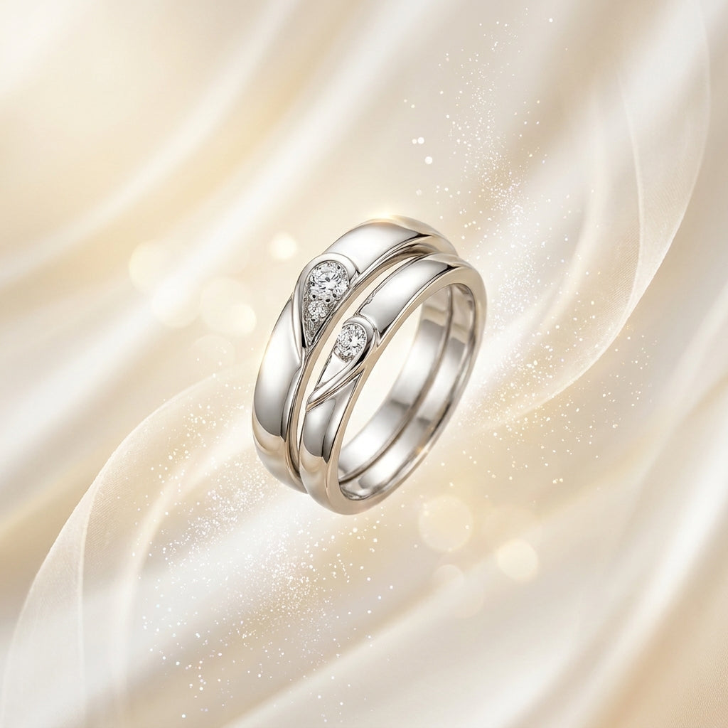 Soul Sync Couple Rings | Matching Stainless Steel Couple Bands by VarnamAyira