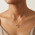 Starlit Heart Stainless Steel Necklace for Women | Crystal Heart & Star Pendant Necklace