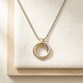 Titan Orbit Men’s Dual Tone Pendant Chain | Stainless Steel Luxury Necklace by VarnamAyira
