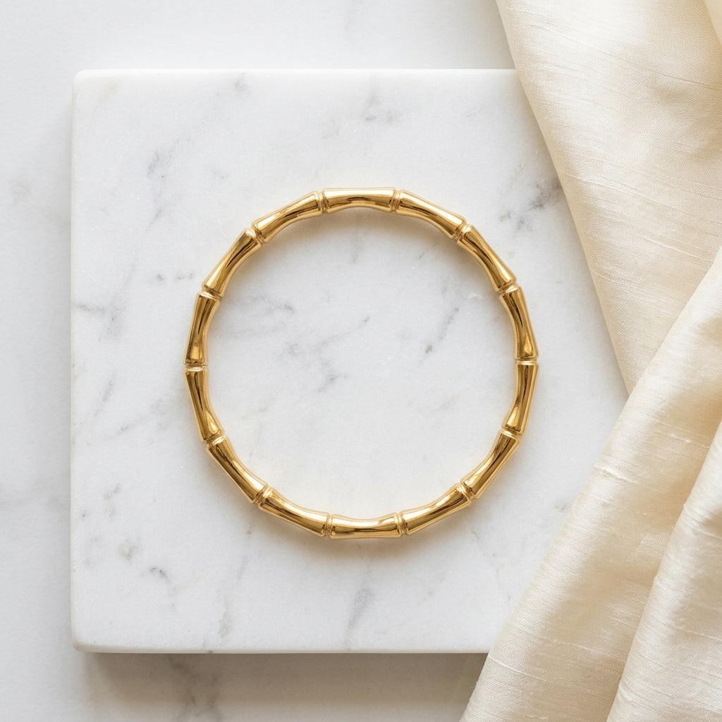 Golden Bamboo Bangle