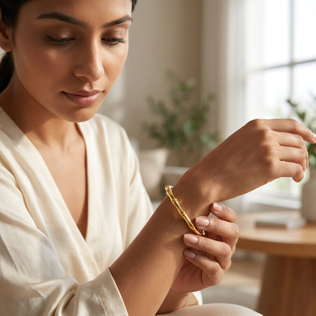 Golden Bamboo Bangle