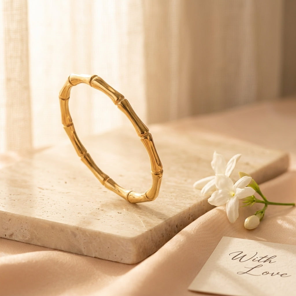 Golden Bamboo Bangle