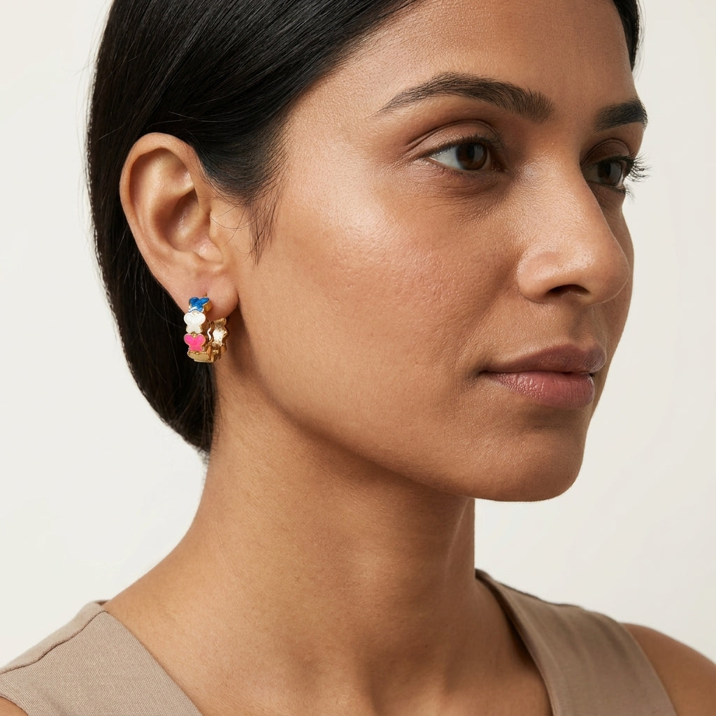 Candy Bloom Hoop Earrings
