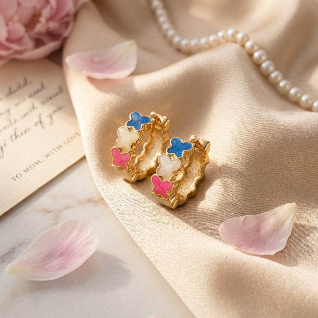 Candy Bloom Hoop Earrings
