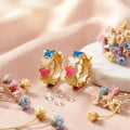 Candy Bloom Hoop Earrings