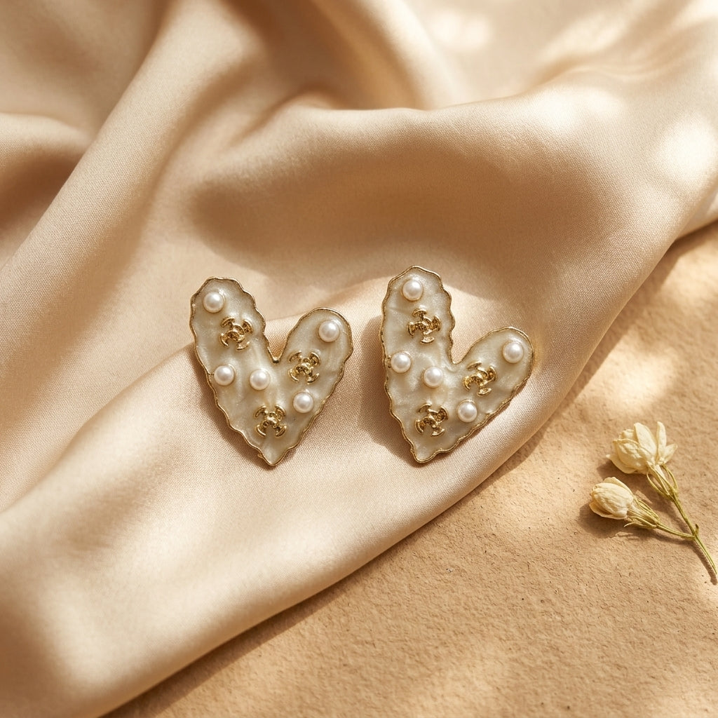 Ethereal Heart Studs