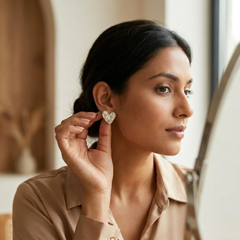 Ethereal Heart Studs