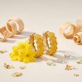 Sunflower Bloom Hoop Earrings