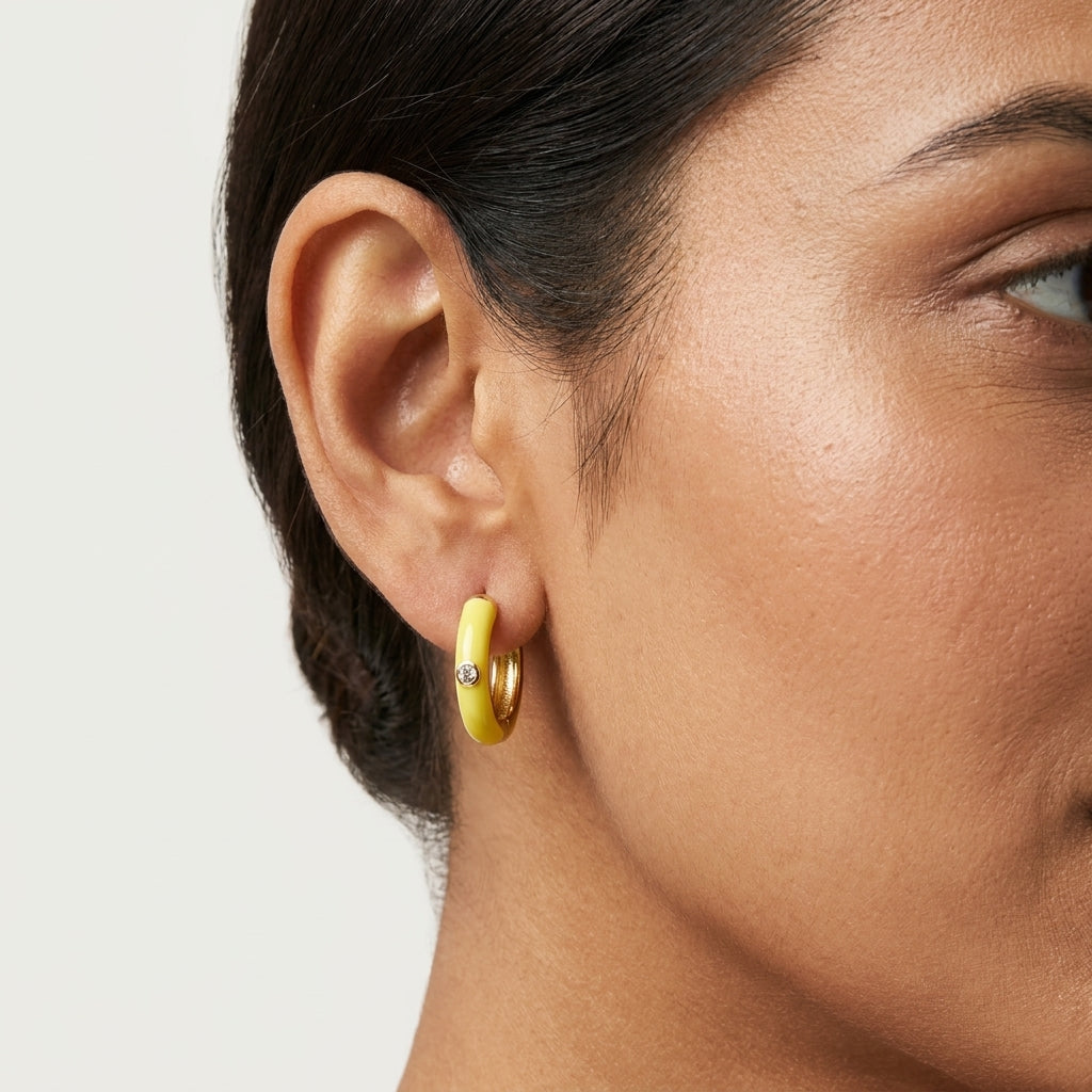 Sunshine Pop Hoop Earrings