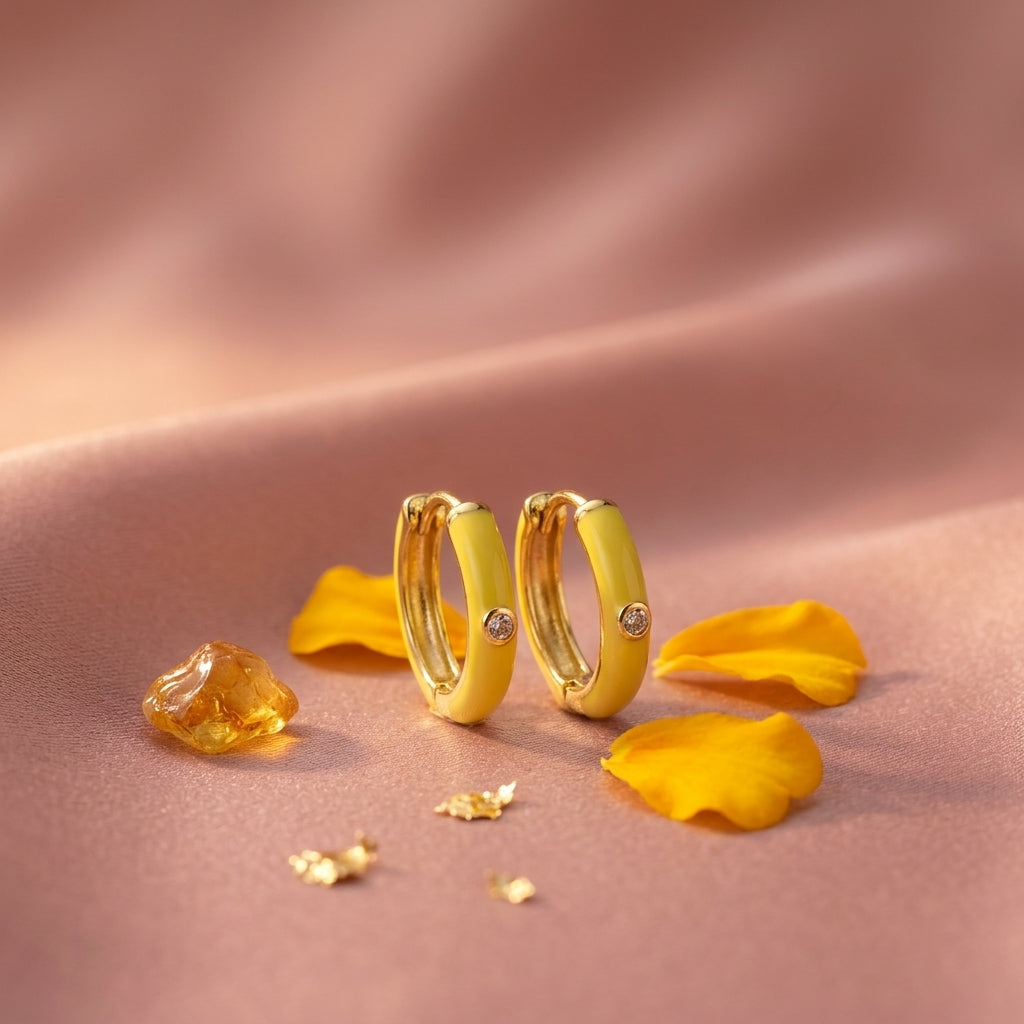 Sunshine Pop Hoop Earrings