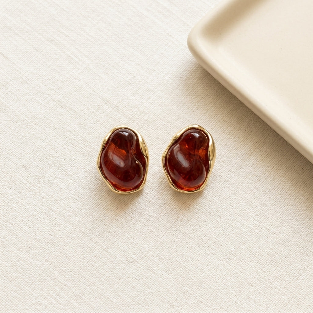 Molten Ruby Studs