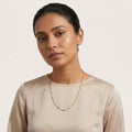 Velora Chain Necklace | Minimal Gold Bar Link Necklace for Women