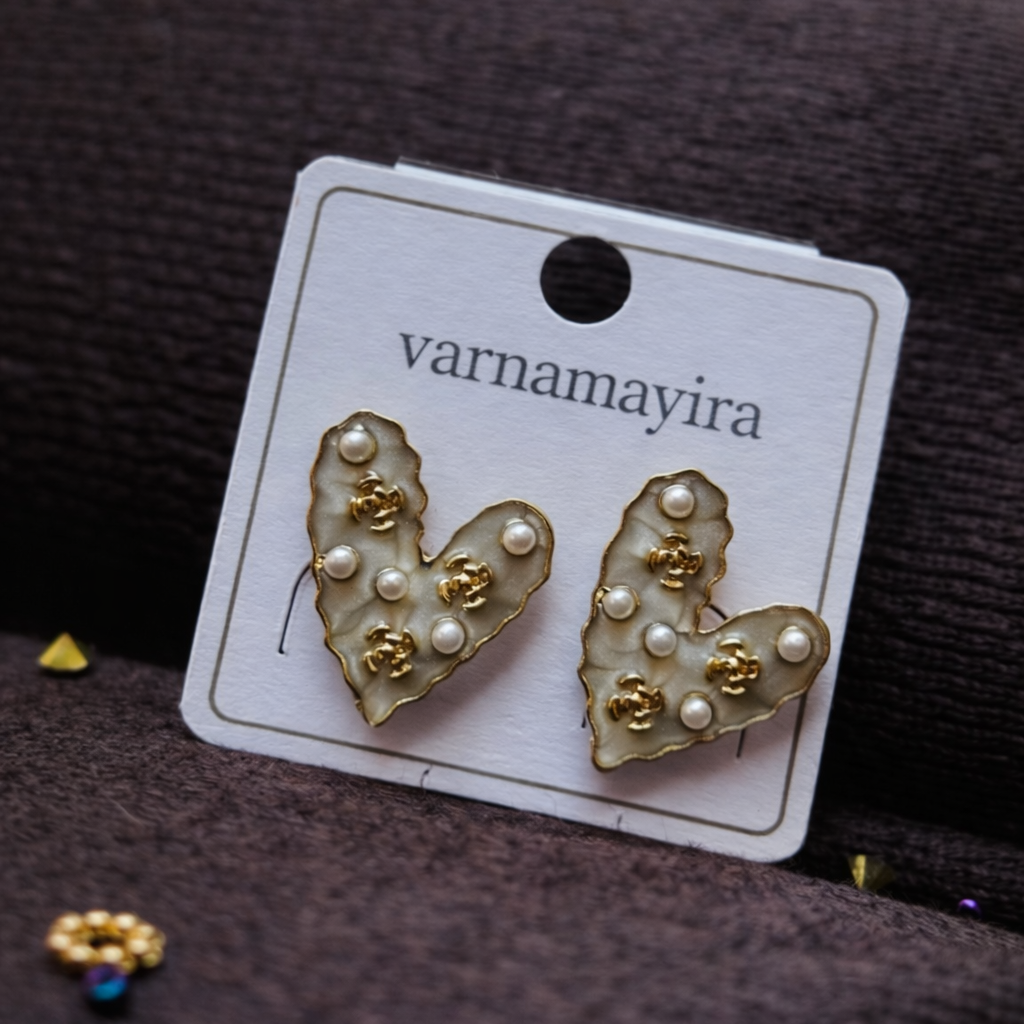 Ethereal Heart Studs