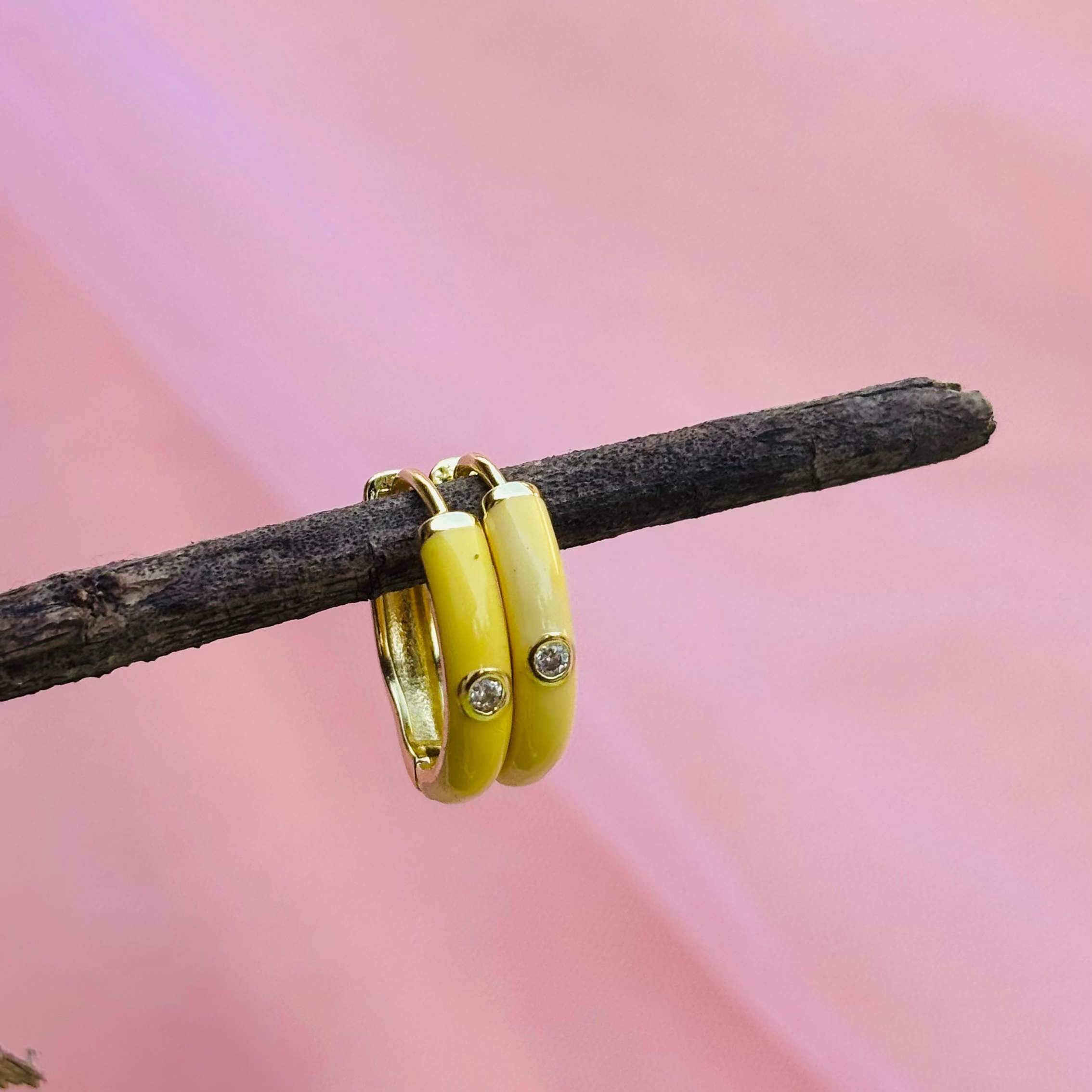 Sunshine Pop Hoop Earrings